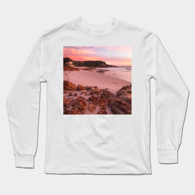 Pink Bay Long Sleeve T-Shirt by Geoff79